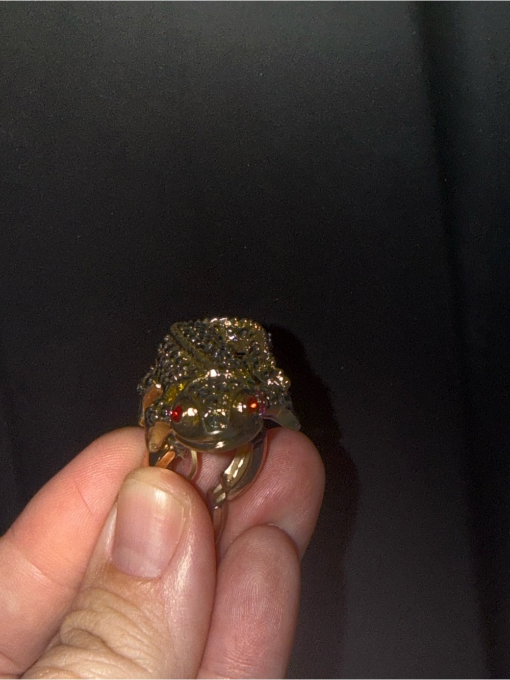 Gold Reptile Ornament Ring - Gold Color
